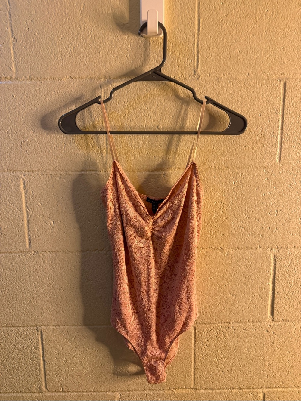 FANG Pink Lace Camisole Bodysuit